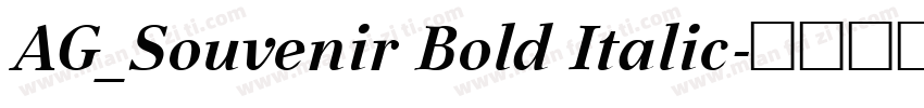 AG_Souvenir Bold Italic字体转换